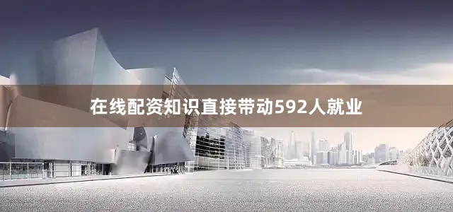 在线配资知识直接带动592人就业